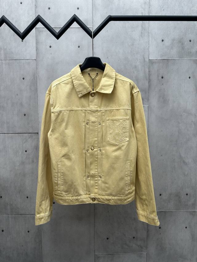 Louis Vuitton 2025Ss new Type Ii Trucker Denim Jacket Classic pleated chest pock