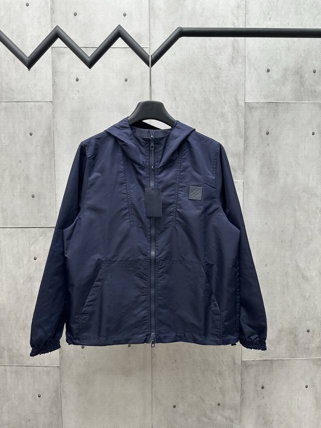 Lujia24Ss The new double-sided windbreaker jacket is made of water-resistant rec