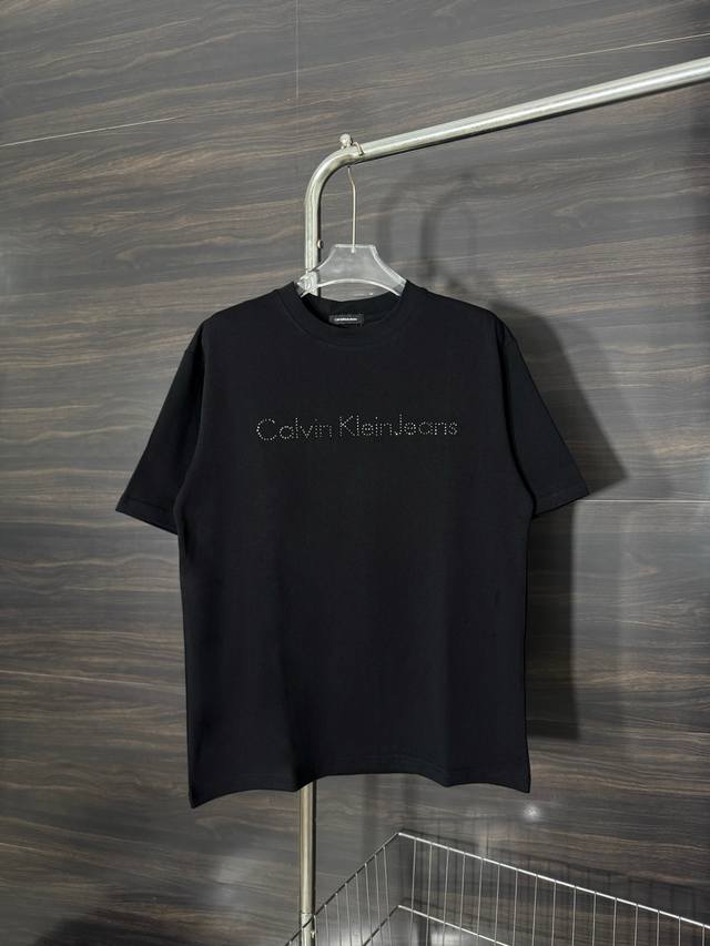 Style number: He256 Calvin Klein-Ck round neck short-sleeved T-shirt with hot d