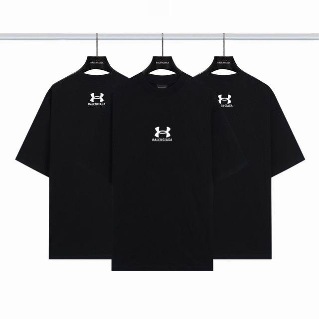 Balenciag Under Armour co-branded short-sleeved shirt Color: Black Size: Xs-L D