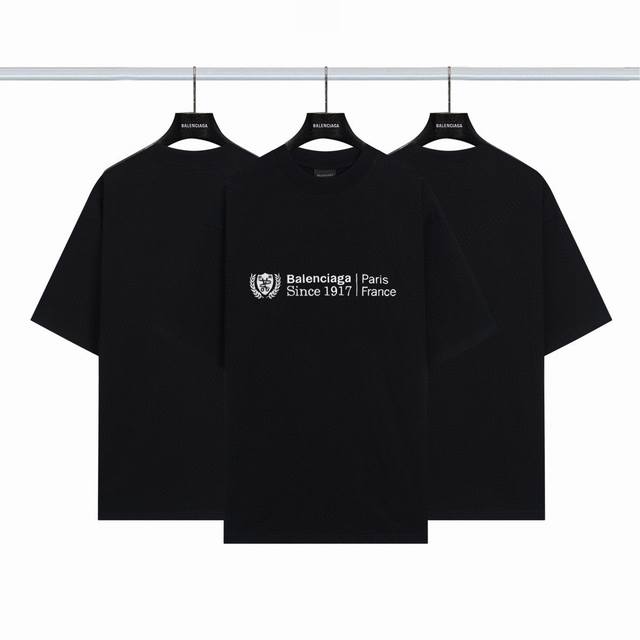 Balenciag 1917 Scissors Wheat Ear Short Sleeve Color: Black Size: Xs-L DDD