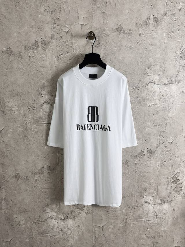 Balenciaga Double Blog Short Sleeve Color: White Size: Xs-L DDD