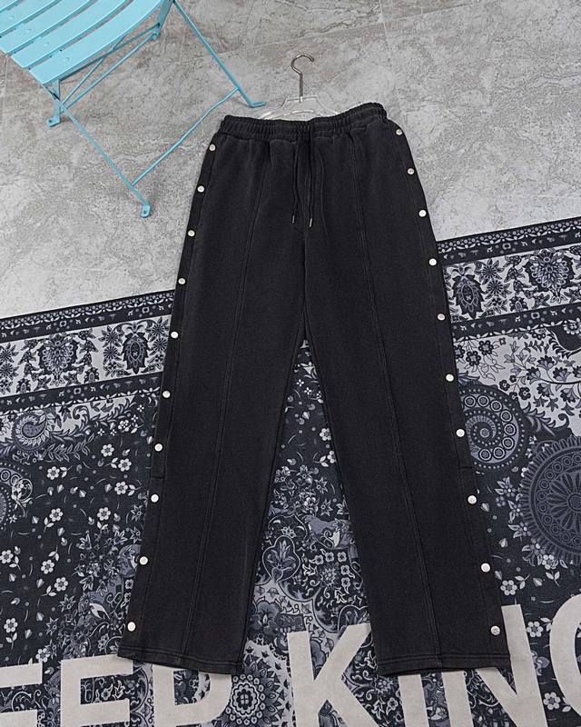 model M835 Ck150 Calvin Klein Ck patchwork buttoned slit straight pants! Put on