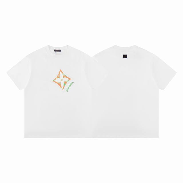 F38 Lv Lv Louis Vuitton monogram hot diamond gradient short-sleeved T-shirt Mad