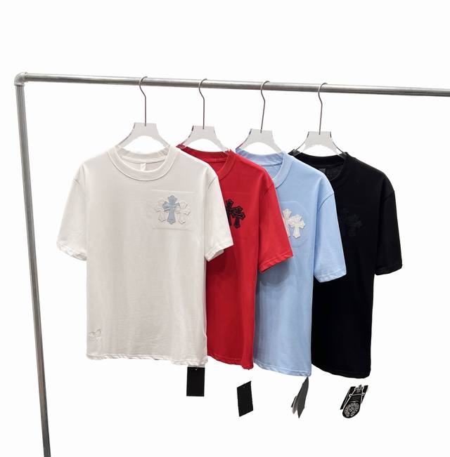 F77 Chrome Hearts Chrome Hearts 25Fw Chrome Hearts ray-cut cross short-sleeved