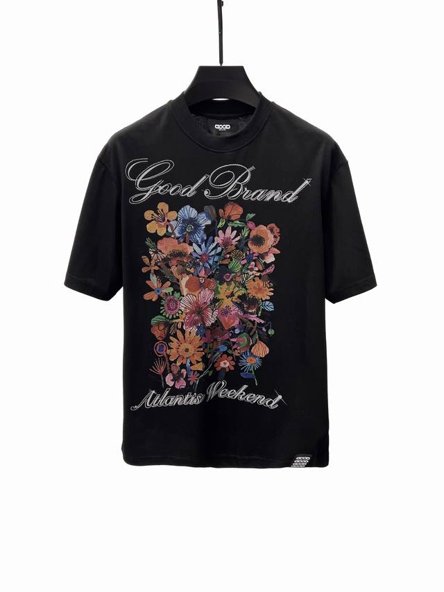 model D67 Good Goodbrand floral hot diamond letter logo print round neck pullov