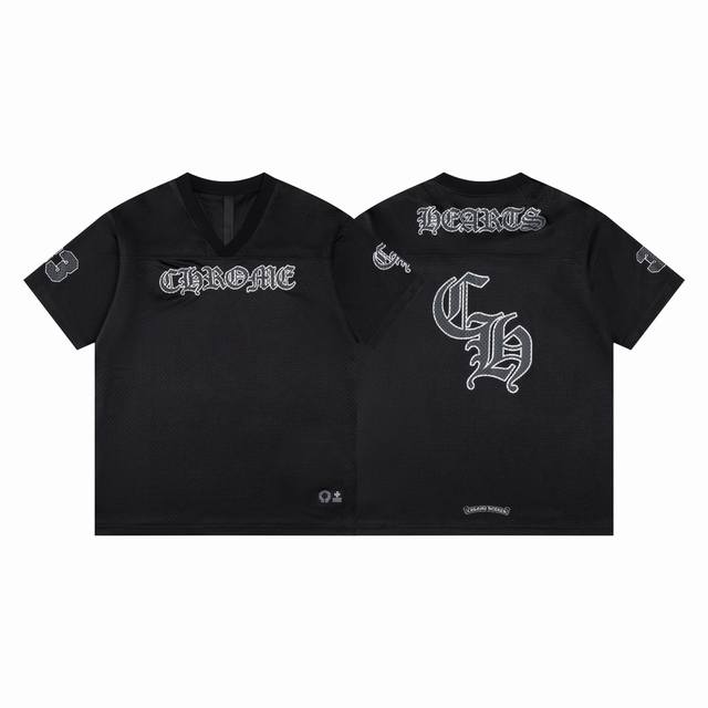 model D33 Chrome Hears Chrome Hears latest short-sleeved mesh baseball jacket T