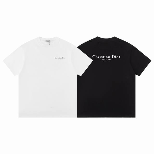 F01 Dior Dior 2025 spring and summer new style ripped print Logo short-sleeved