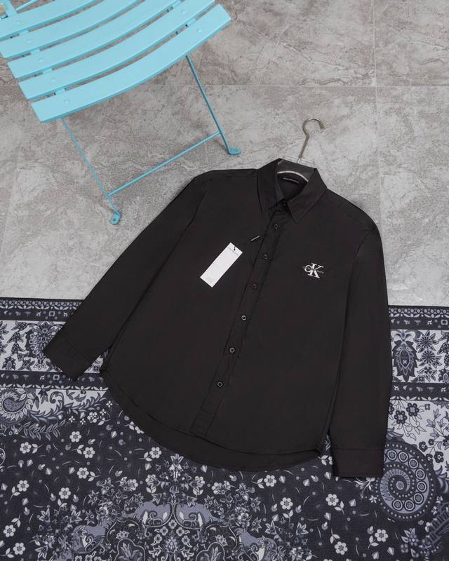 Model M421 Ck shirt Calvin Klein Jeans Ck shirt Logo embroidery casual loose lo