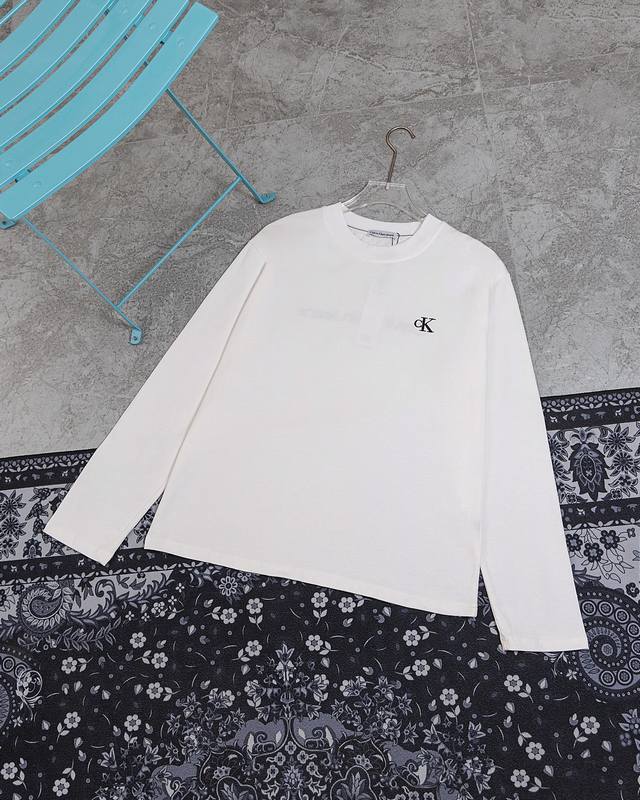 Model M611 Ck Long Sleeve Calvin Kleinck Men and Women Couple Casual Round Neck