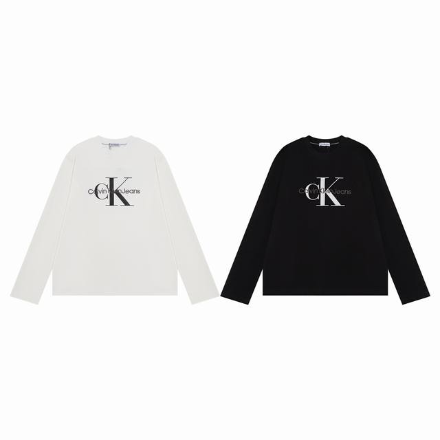 M Ck long sleeve 110 Calvin Kleinck men and women couple casual round neck long