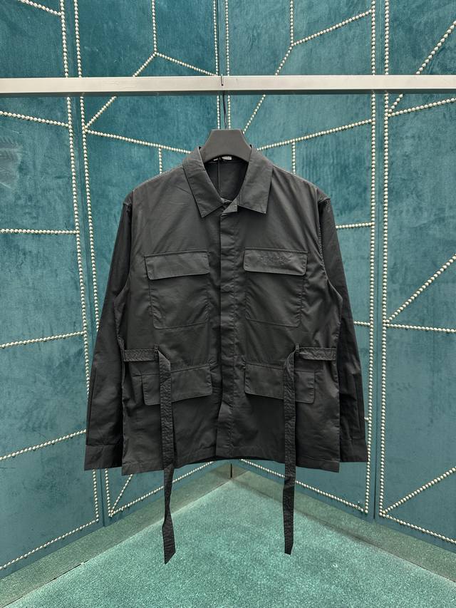 Dior 25Ss new workwear men's fashion jacket mid-length adjustable belt hidden b