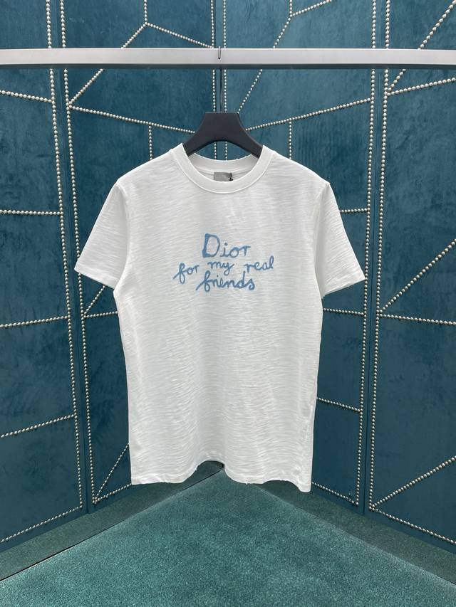 Dior25Ss New T-shirt displays the Dior For My Real Friends logo from the Dior An