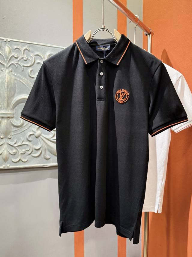 Lv Louis Vuitton 2025 official spring and summer new men's lapel short-sleeved P