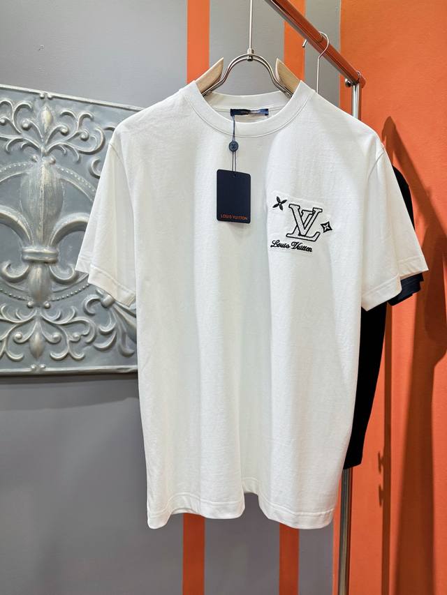 Lv Louis Vuitton 2025 new short-sleeves! Original custom fabrics, soft to the to