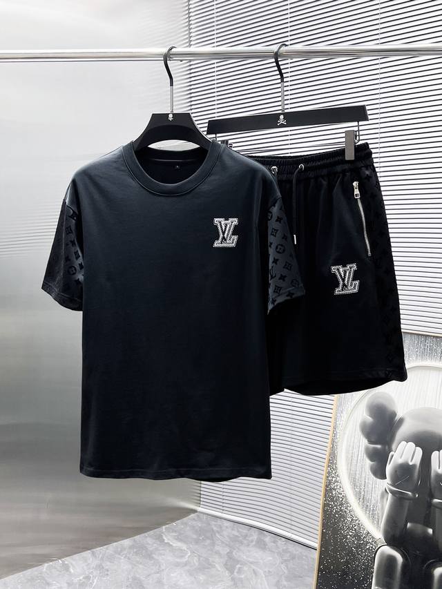 Louis Vuitton Lv 2025Ss new summer casual short-sleeved shorts suit, high-end ve