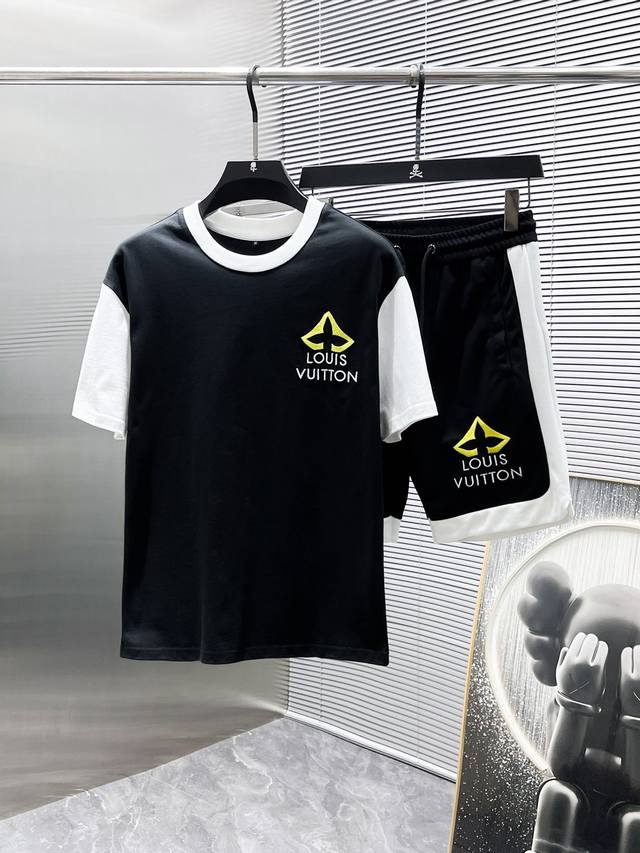 Louis Vuitton Lv 2025Ss new summer casual short-sleeved shorts suit, high-end ve