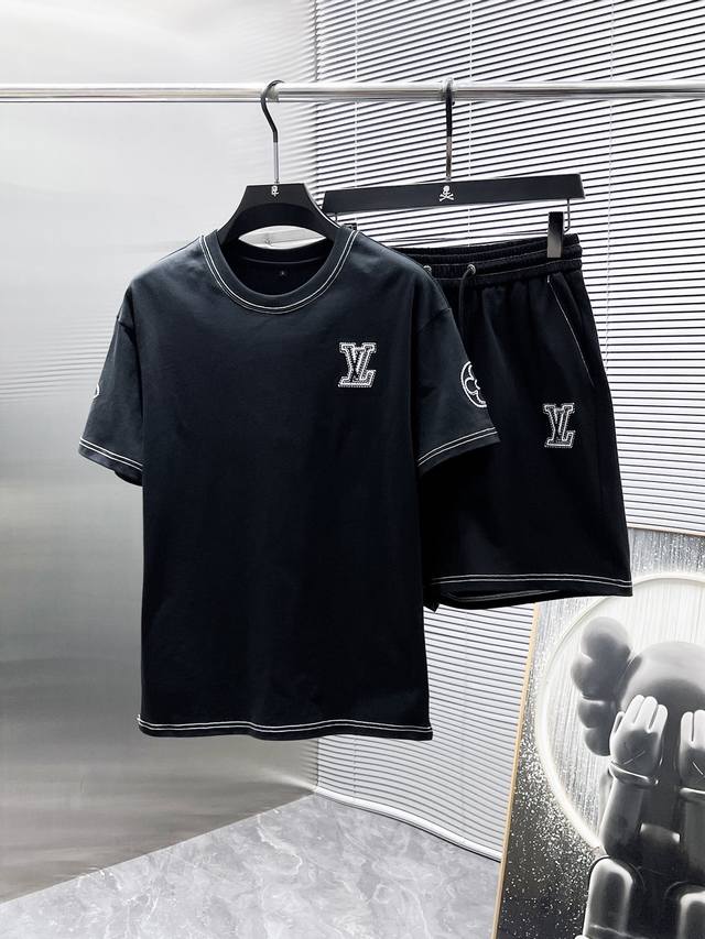 Louis Vuitton Lv 2025Ss new summer casual short-sleeved shorts suit, high-end ve