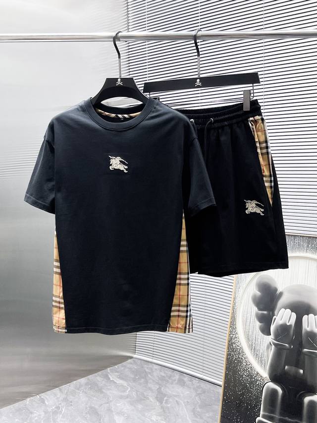 BURBERRY 2025Ss new summer casual short-sleeved shorts suit, high-end version! C