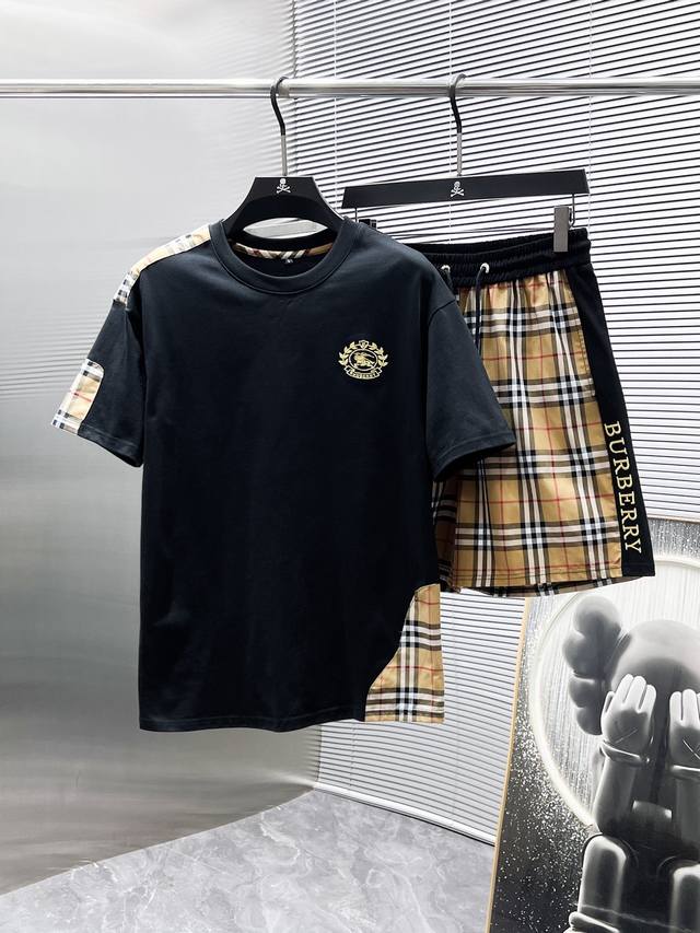 BURBERRY 2025Ss new summer casual short-sleeved shorts suit, high-end version! C
