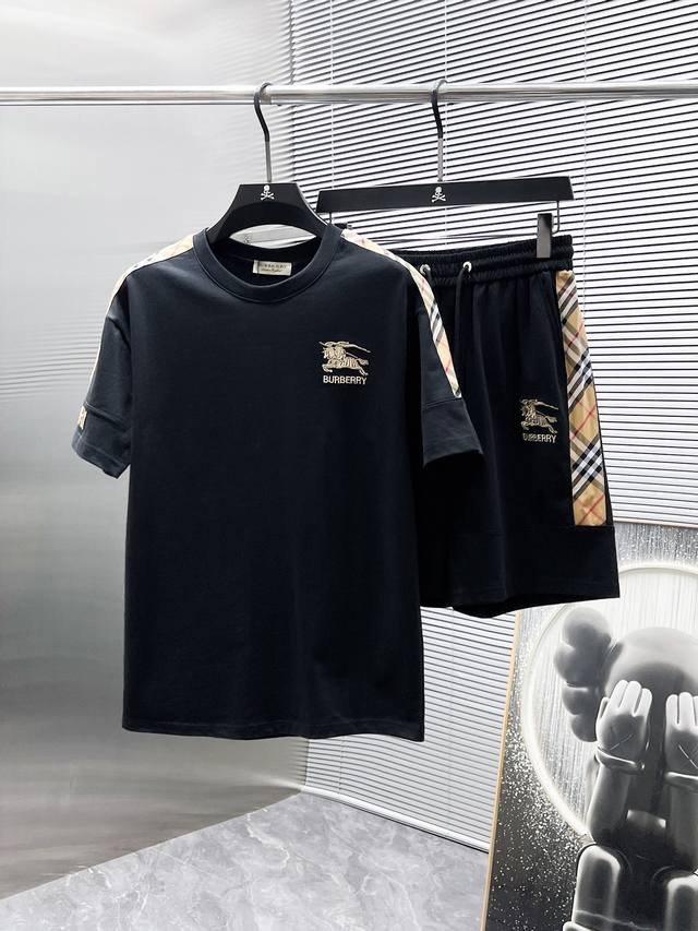 BURBERRY 2025Ss new summer casual short-sleeved shorts suit, high-end version! C