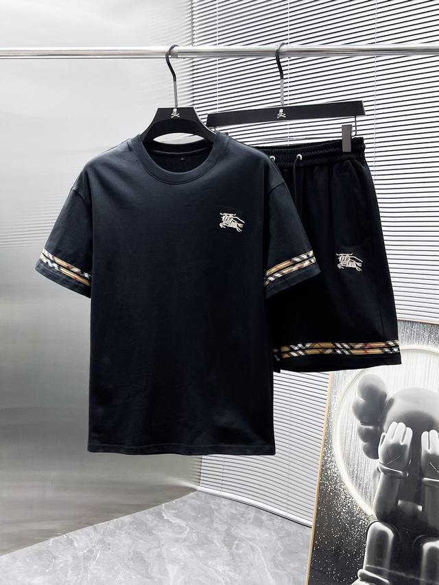 BURBERRY 2025Ss new summer casual short-sleeved shorts suit, high-end version! C