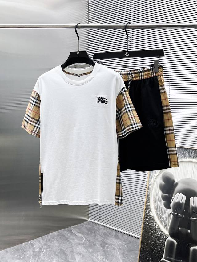 BURBERRY 2025Ss new summer casual short-sleeved shorts suit, high-end version! C
