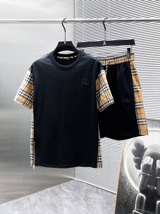 BURBERRY 2025Ss new summer casual short-sleeved shorts suit, high-end version! C