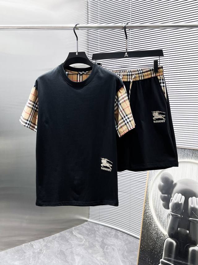 BURBERRY 2025Ss new summer casual short-sleeved shorts suit, high-end version! C