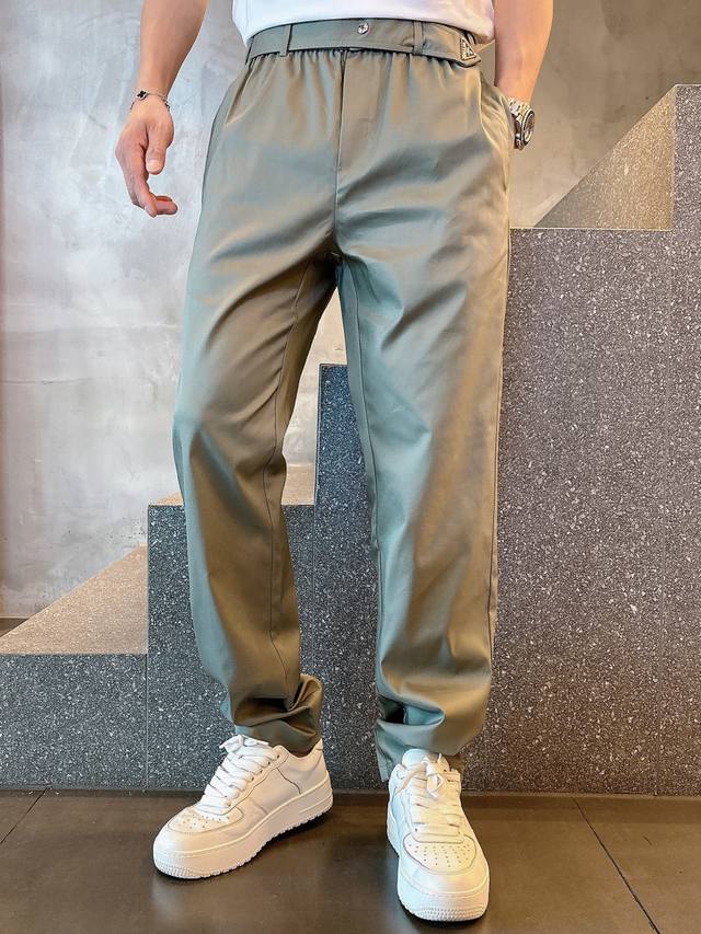 Pra25Ss Spring and summer new light twill cotton straight casual pants, men's me