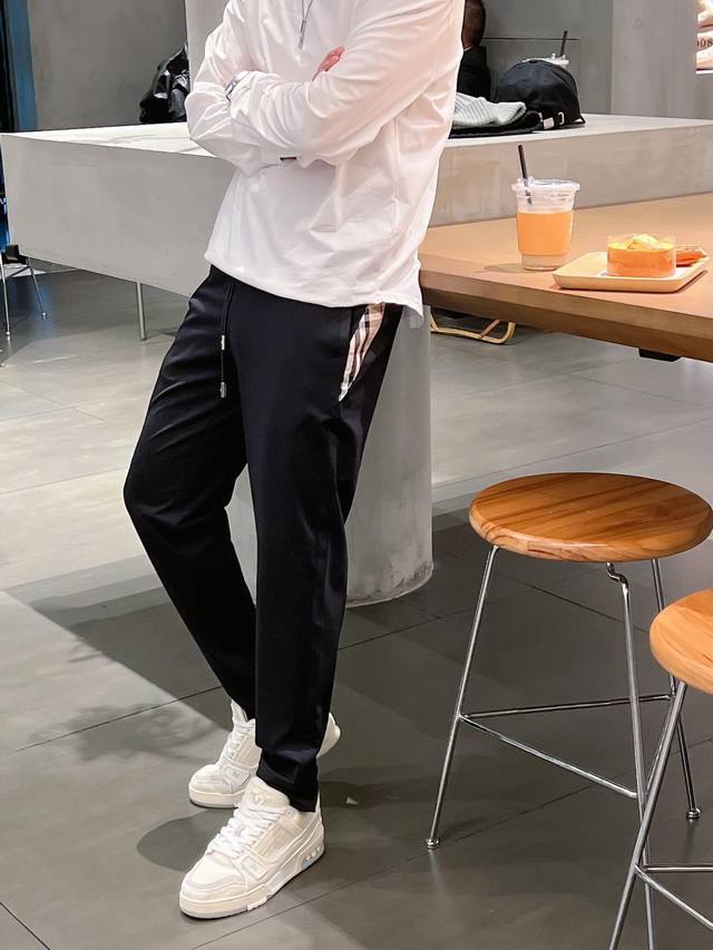 Bbr Babao 2025 Spring and Summer New Fashion Casual Pants, Classic Plaid Splicin