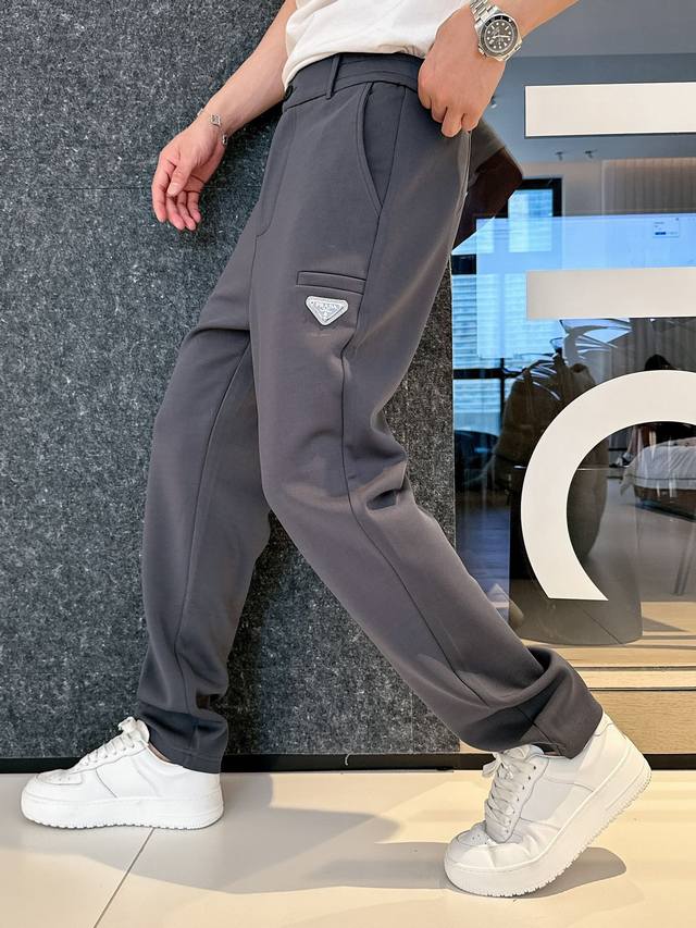 Pr2025 Early Autumn Casual Sweatpants High-end quality, customized original fabr