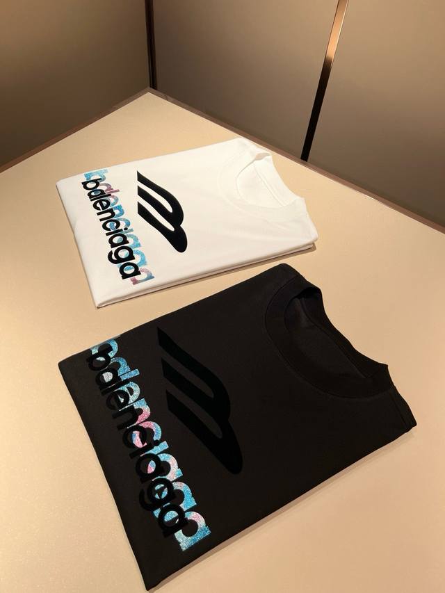 Balenci*Ga Paris* House 2025 Spring and Summer New Men's and Women's Short-sleev