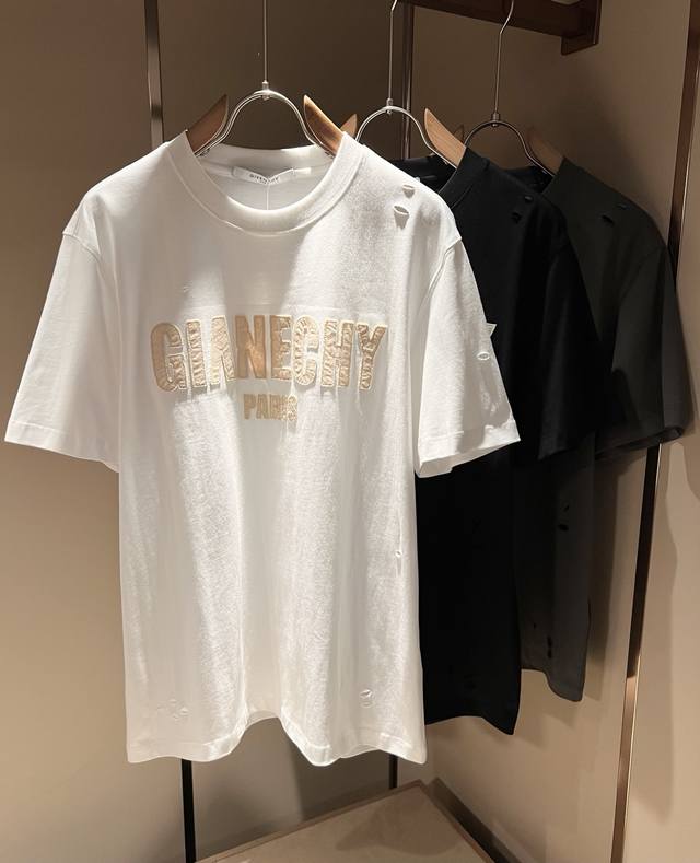 Giv*Chy Ji*Chy's 2025 spring and summer new unisex short-sleeved T-shirts inject