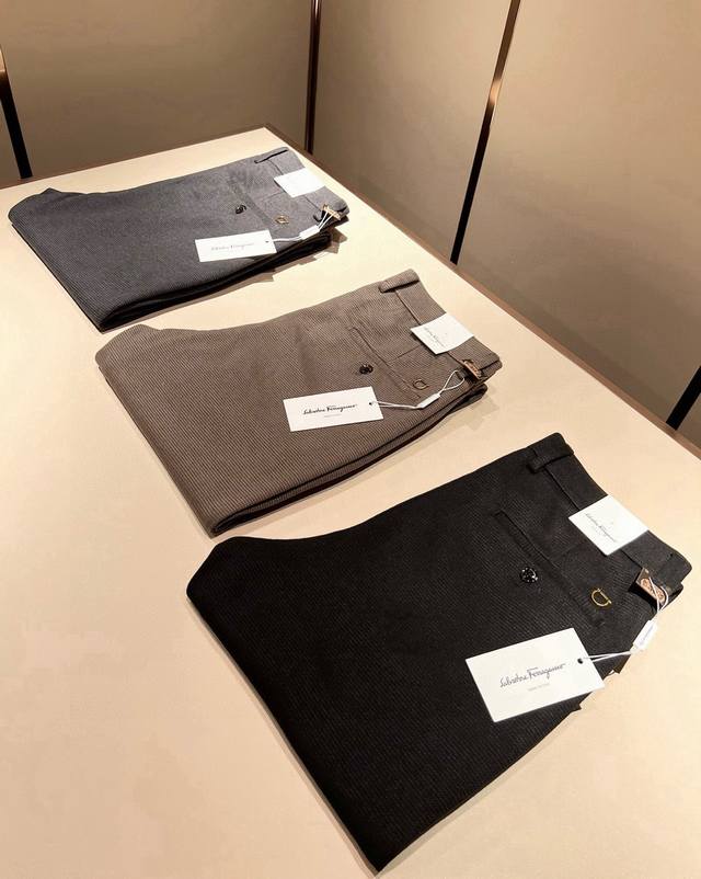 Ferraga*Mo 2025 autumn and winter new men's casual small straight cashmere trous