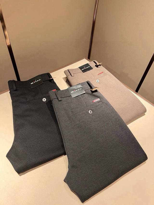 Kiton 2025 autumn and winter new cashmere trousers, men's classic business casua