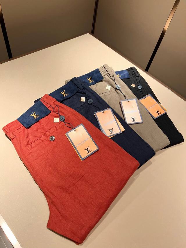 Louisvuitt*Louis*Deng 2025 Spring and Summer new men's cotton and linen casual p