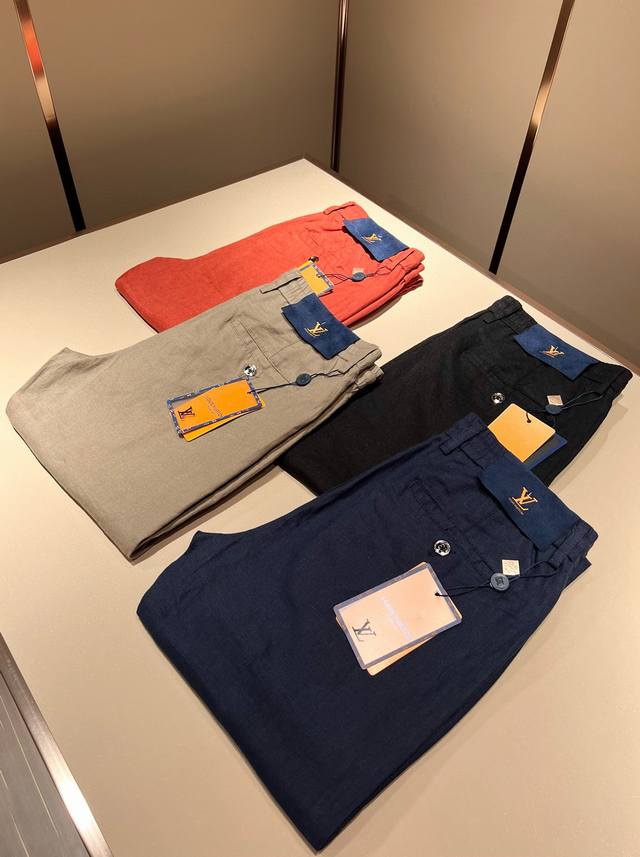 Louisvuitt*Louis*Deng 2025 Spring and Summer new men's cotton and linen casual p