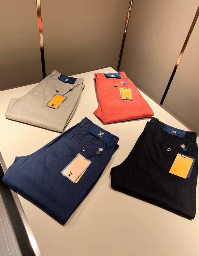Louisvuitt*Louis*Deng 2025 Spring and Summer new men's cotton and linen casual p