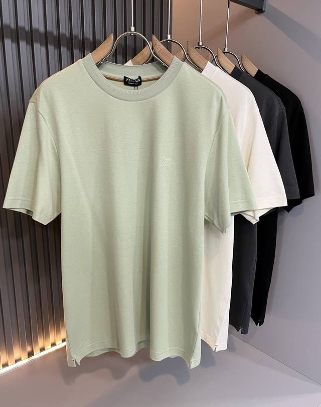 Ermenegildo Zeg*A 2025 Spring and Summer New Men's Short Sleeve Casual Short Sle