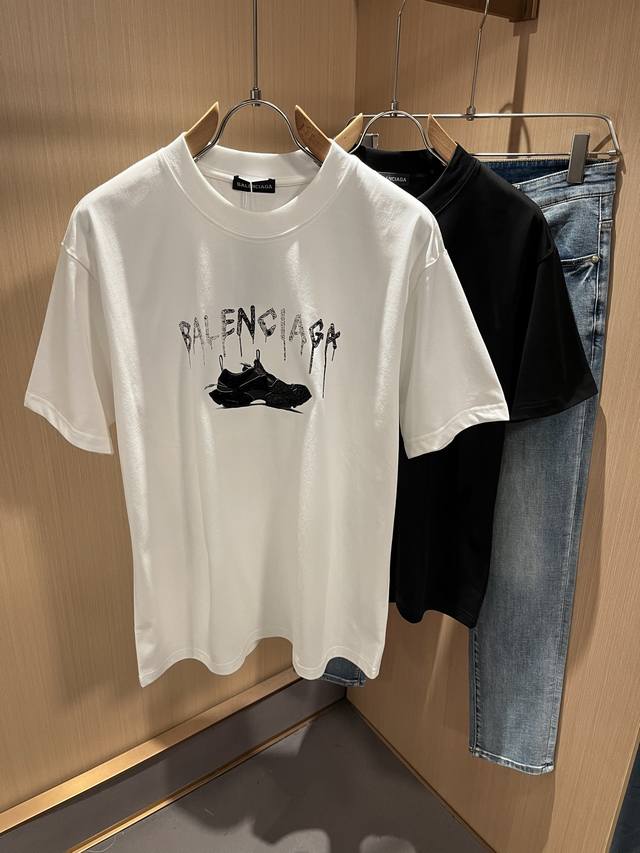 Balenci*Ga Paris* House 2025 Spring and Summer New Men's and Women's Short-sleev