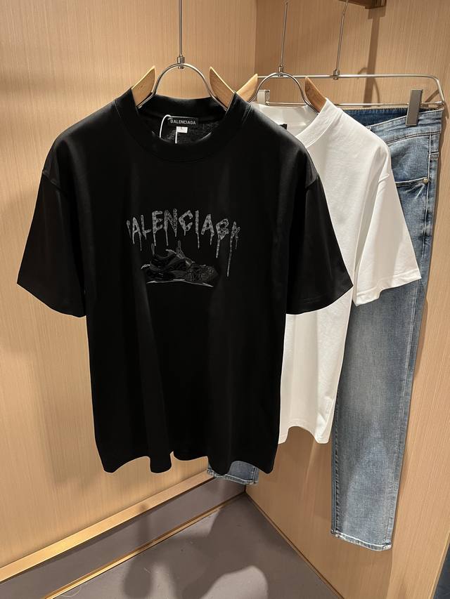 Balenci*Ga Paris* House 2025 Spring and Summer New Men's and Women's Short-sleev