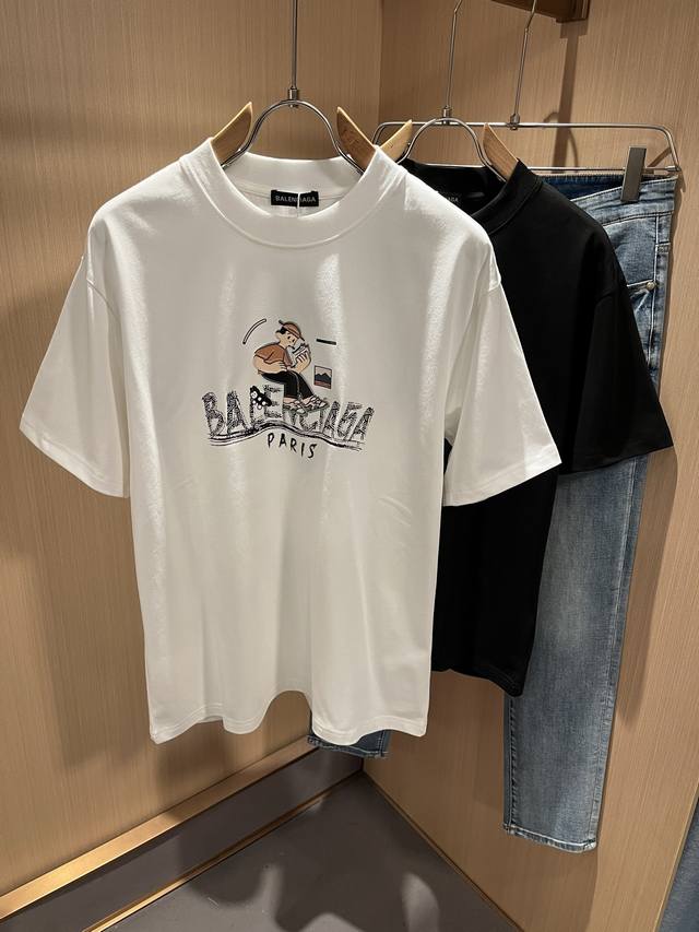 Balenci*Ga Paris* House 2025 Spring and Summer New Men's and Women's Short-sleev