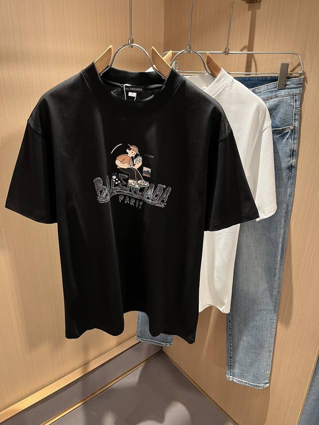 Balenci*Ga Paris* House 2025 Spring and Summer New Men's and Women's Short-Sleev