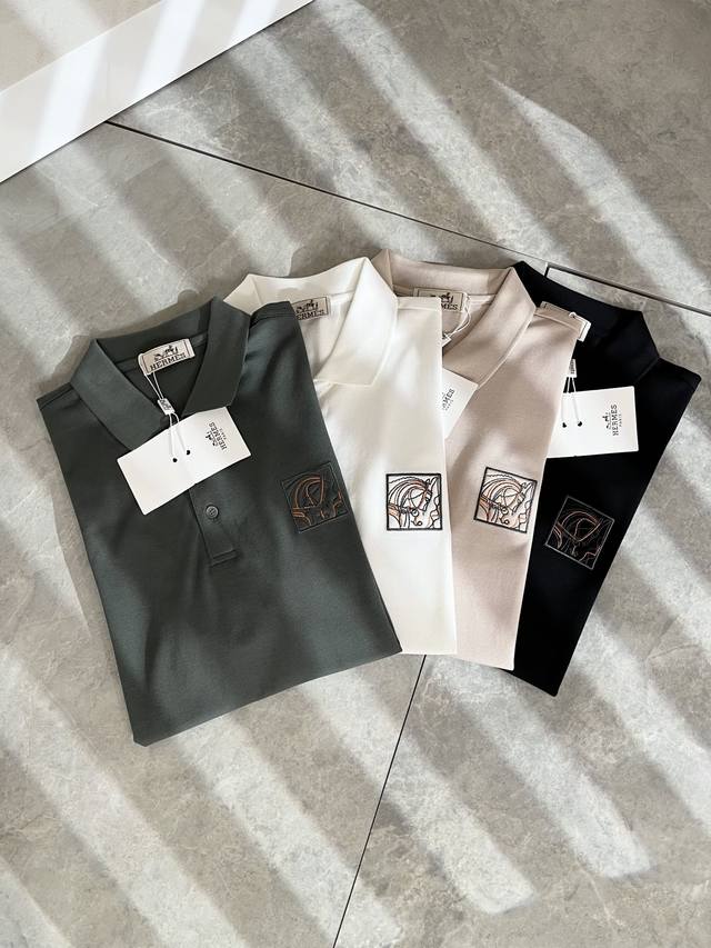 Her*Mes 2025 Spring/Summer new men's short-sleeved Polo shirt, a new upgraded ve