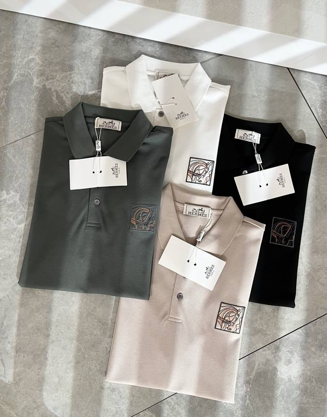 Her*Mes 2025 Spring/Summer new men's short-sleeved Polo shirt, a new upgraded ve