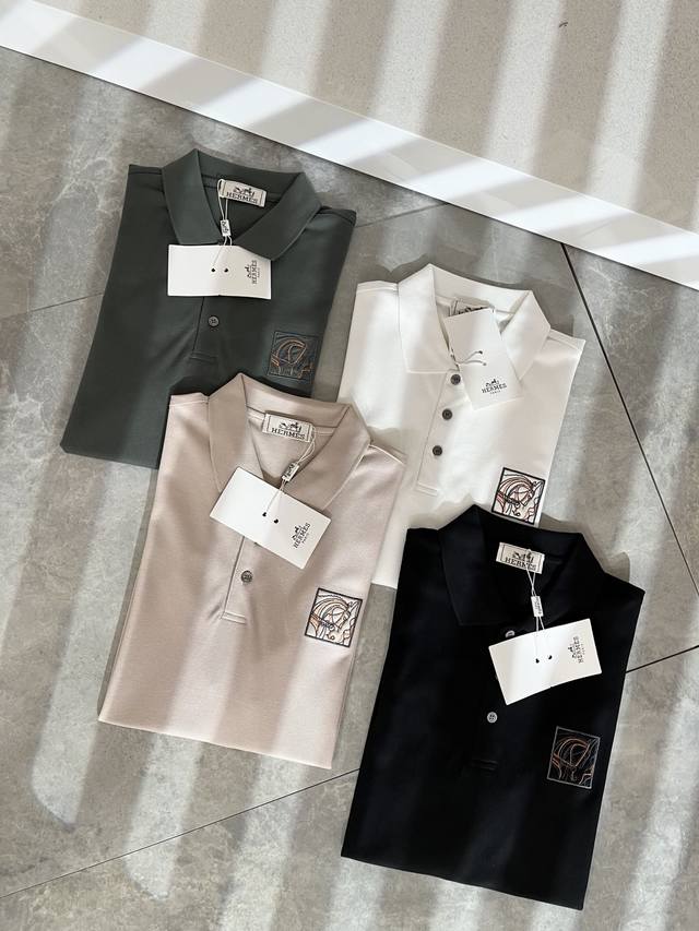 Her*Mes 2025 Spring/Summer new men's short-sleeved Polo shirt, a new upgraded ve