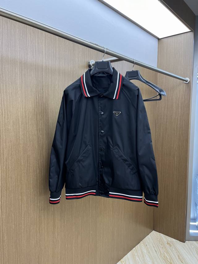 New Pd 2025 new men's baseball collar jacket, high-end counter fabrics are brea