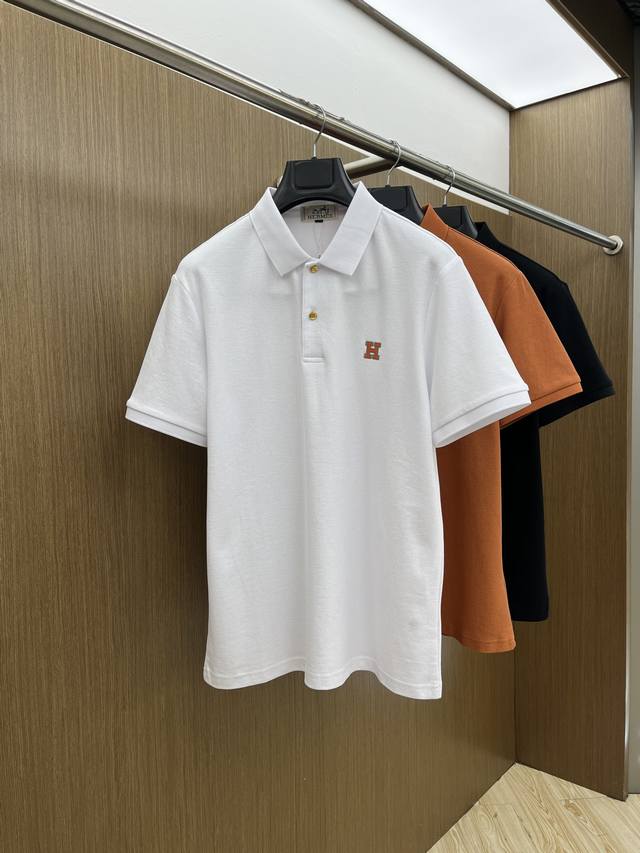 New Her 2540 Spring and Summer Men's Short-sleeved Polo Shirt, the brand's late