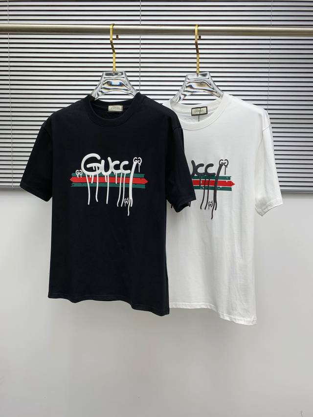 Ss Gucci pure cotton latest fabric classic logo pattern Logo fashionable and sim